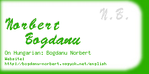 norbert bogdanu business card